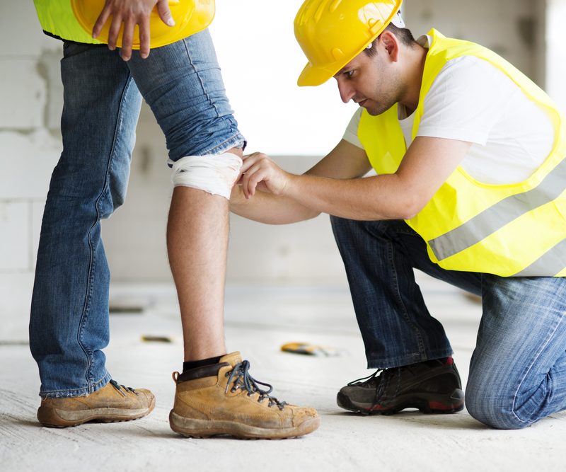 Injured construction worker cannot work due to knee