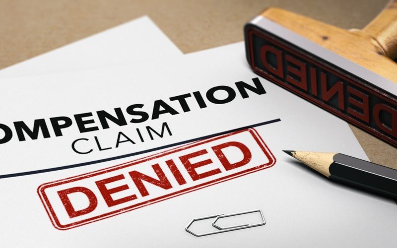 Workers compensation claim denial paperwork