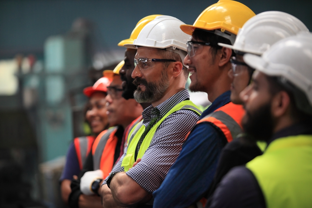 warehouse worker smiling in Minnesota factory
